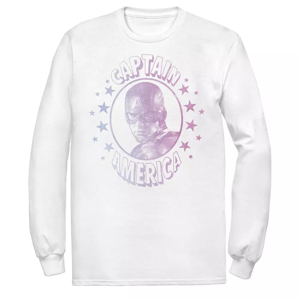 Men's Marvel Captain America Graphic Tee, Size: Large, White Product Image