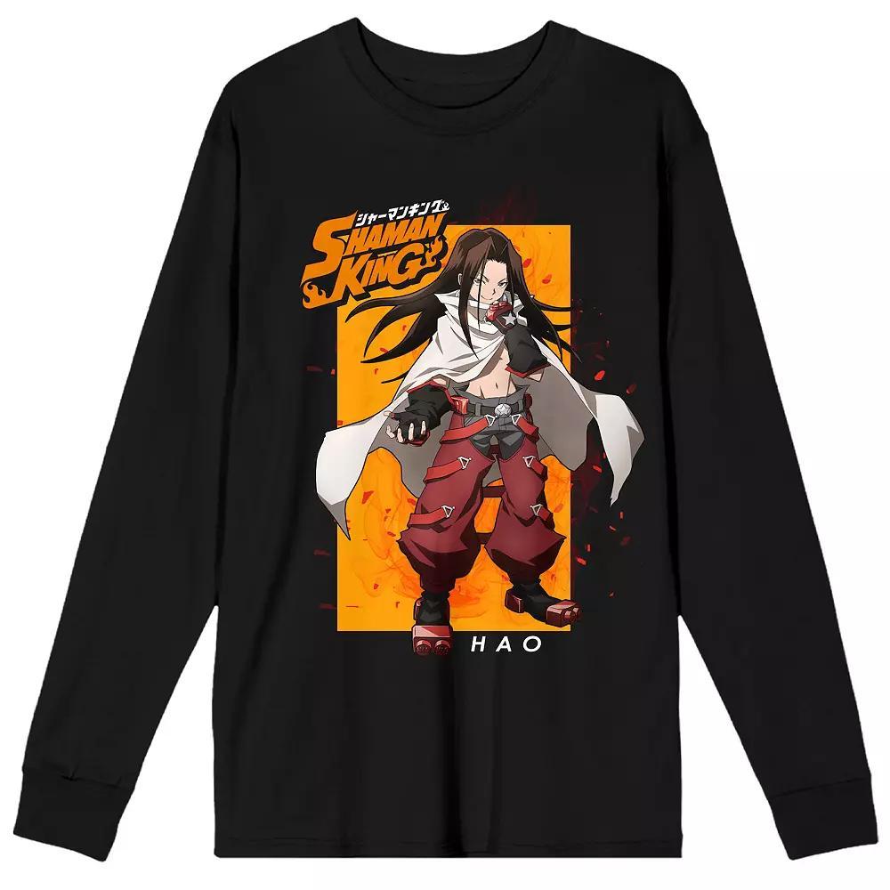 Men's Shaman King Hao Asakura Long Sleeve Tee, Size: Small, Black Product Image