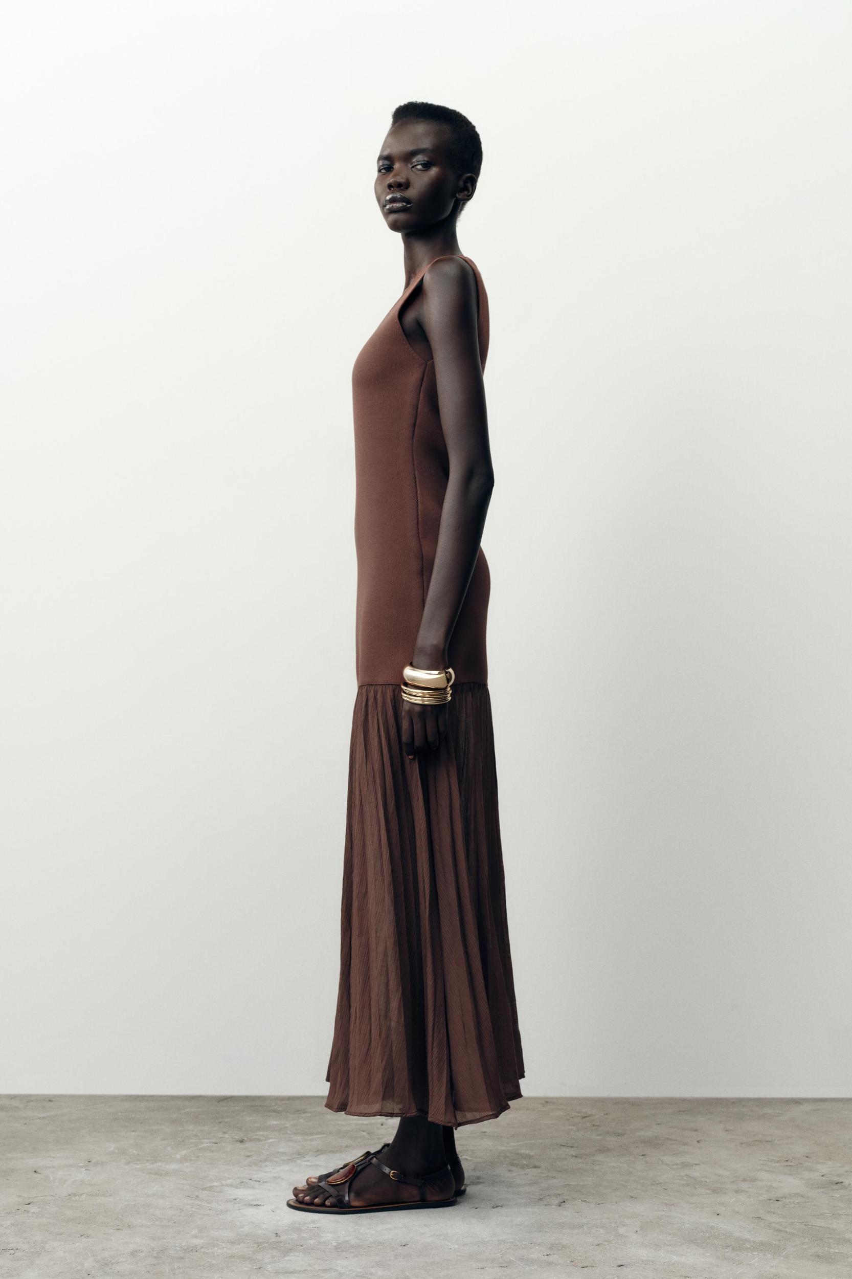 COMBINATION KNIT DRESS Product Image