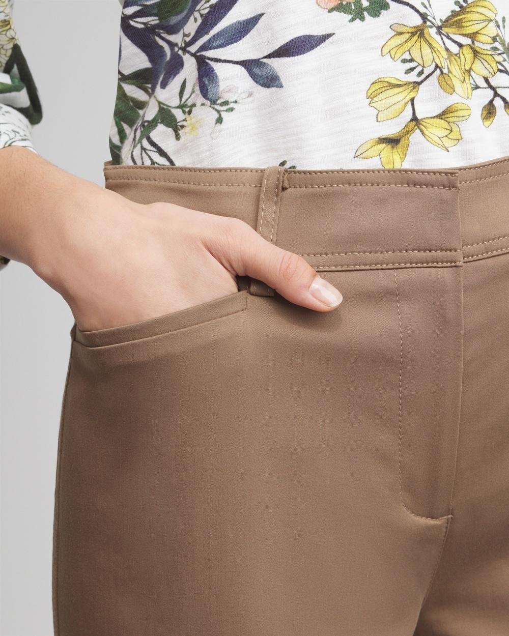 Cotton Sateen Cropped Pants Product Image