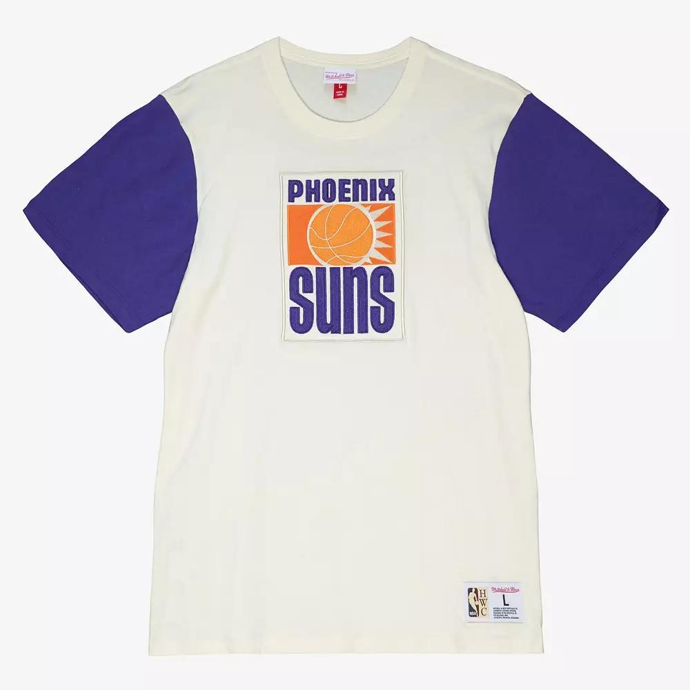 Men's Mitchell & Ness Cream Phoenix Suns Color Block T-Shirt,  Product Image