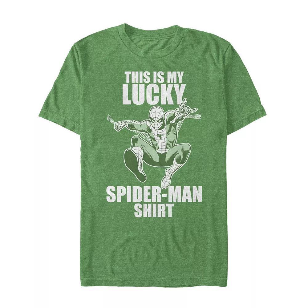 Men's Marvel "Lucky Spider-Man" Short Sleeve Graphic Tee,  Product Image