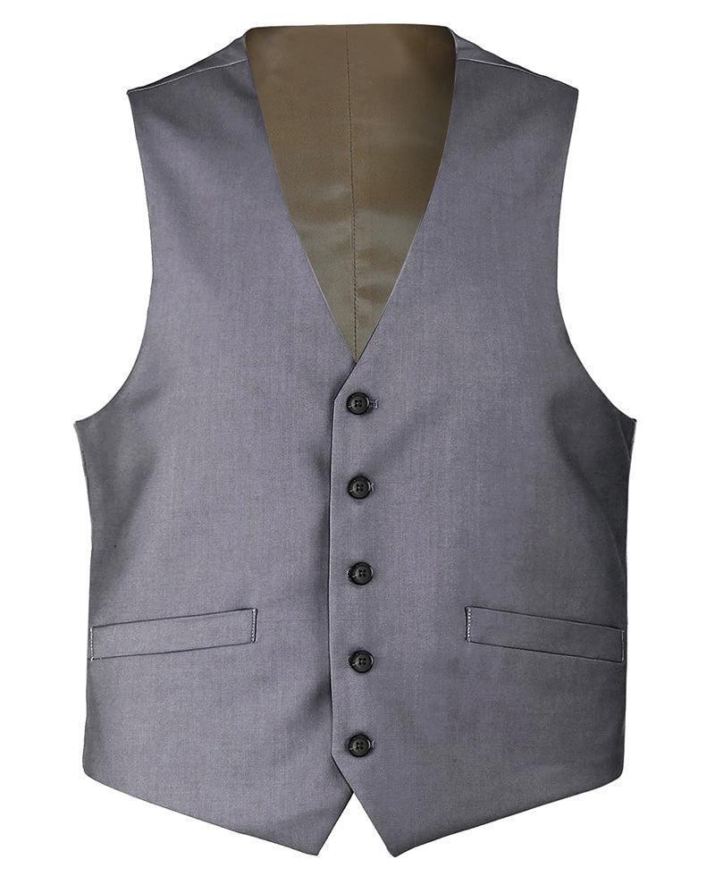 Bevagna Collection - Wool Suit Dress Vest 5 Buttons Regular Fit In Gray Product Image