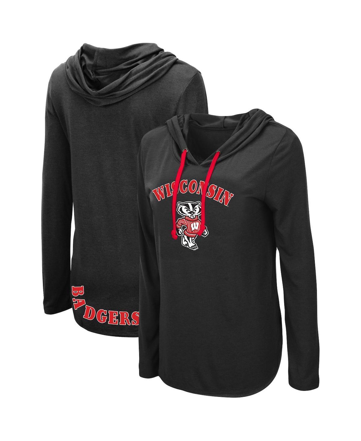 Colosseum Womens Wisconsin Badgers My Lover Long Sleeve Hoodie T-shirt Product Image