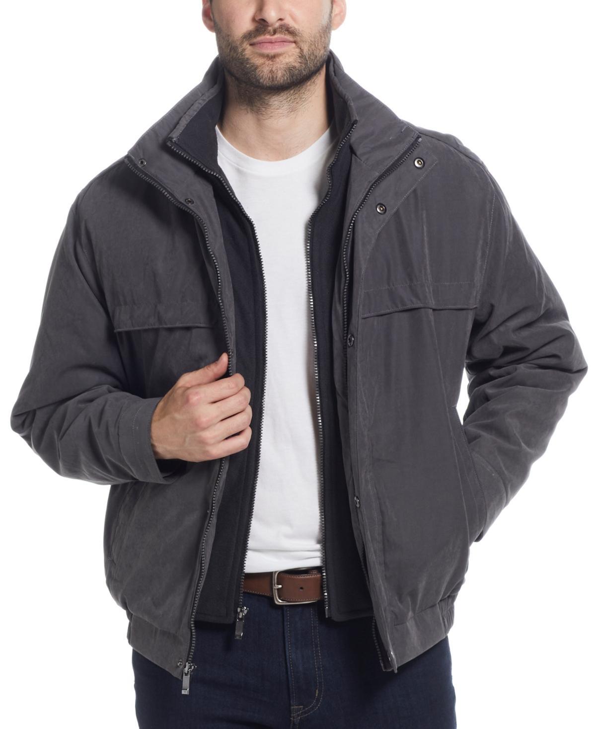 Weatherproof Mens Microfiber Poly Filled Bomber Jacket Product Image