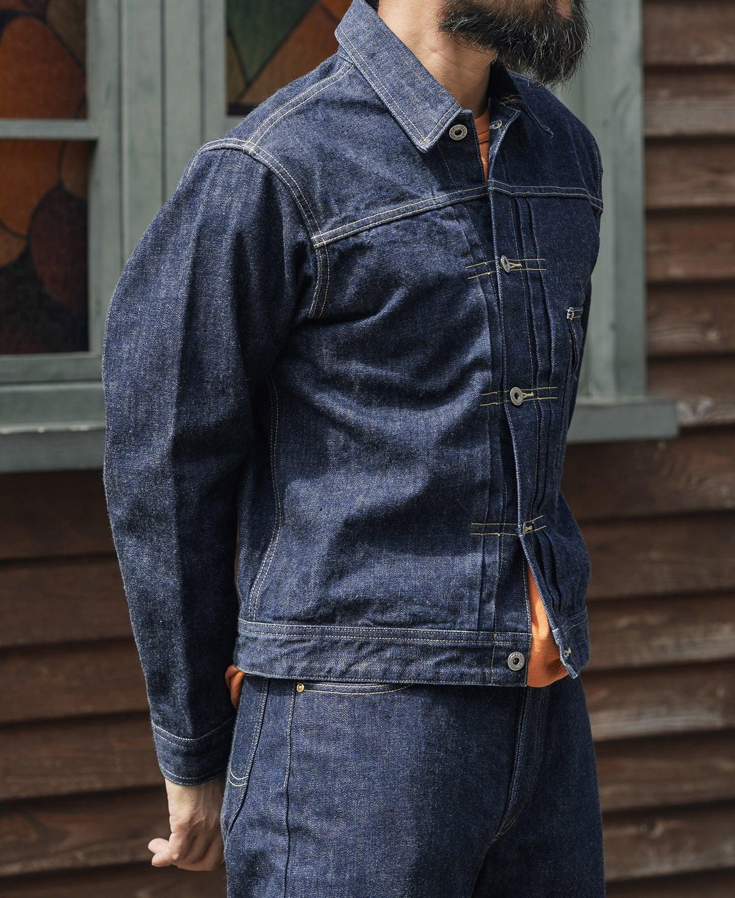 WWII Simplified Model Cowboy Selvedge Denim Jacket Product Image