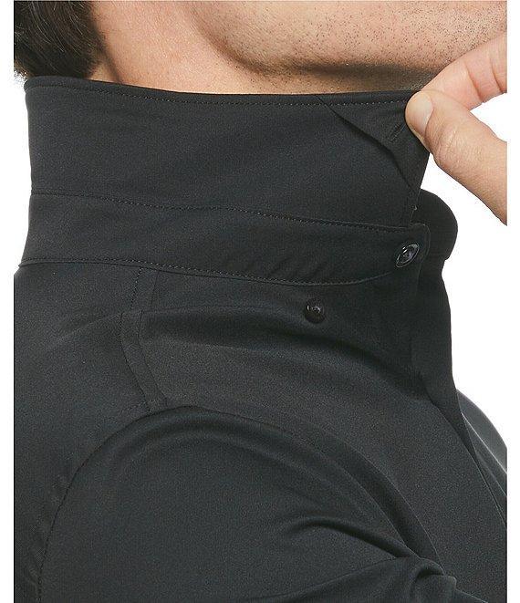 Perry Ellis Slim-Fit Performance Stretch Solid Long Sleeve Woven Shirt Product Image
