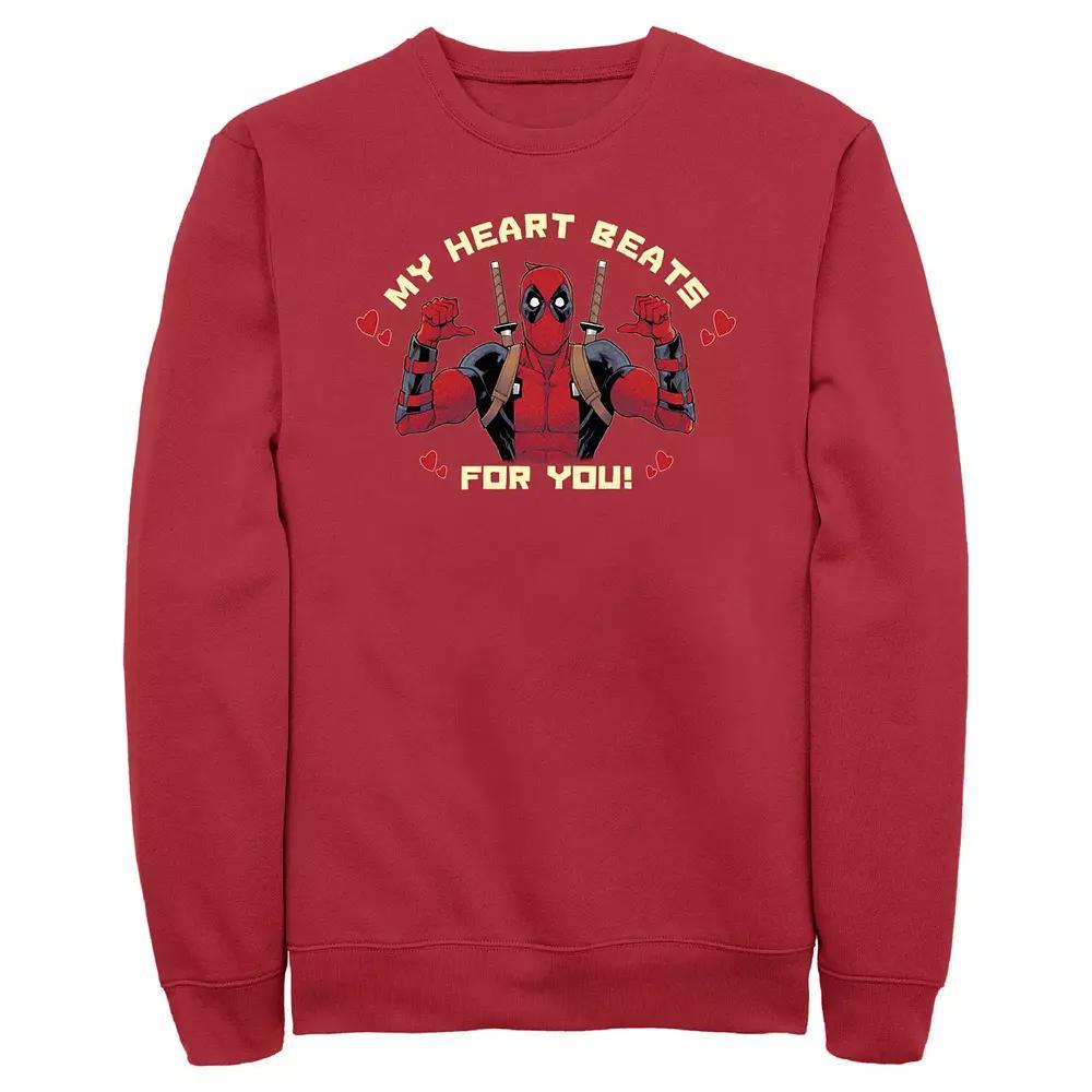 Marvel's Deadpool My Heart Beats For You Men's Graphic Fleece,  Product Image