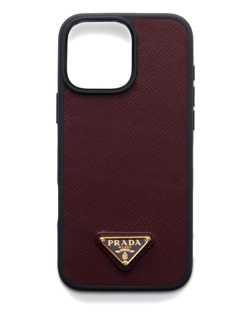 Saffiano leather iPhone 16 Pro Max case Product Image