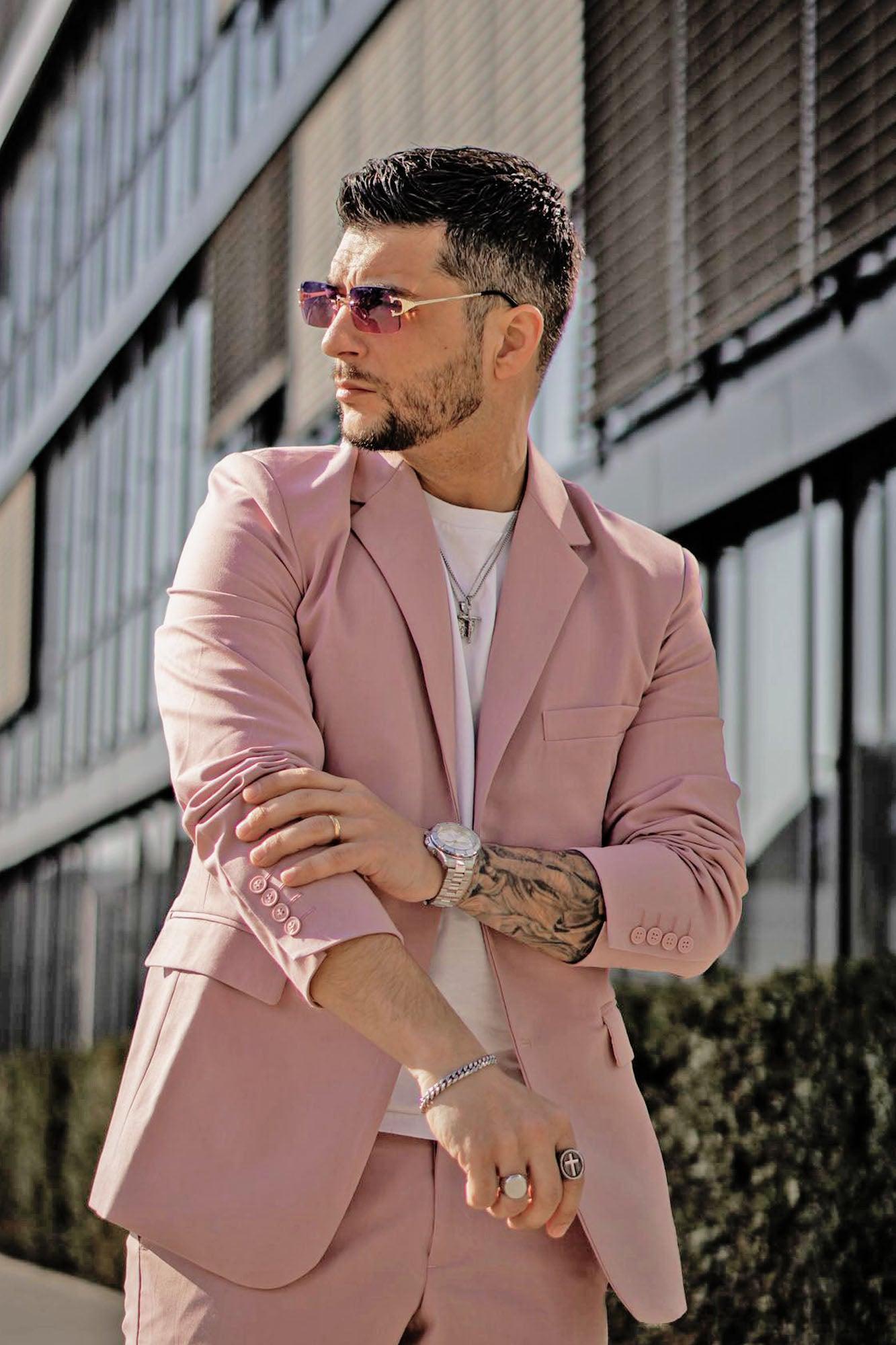 The Modern Stretch Suit Jacket - Mauve Product Image