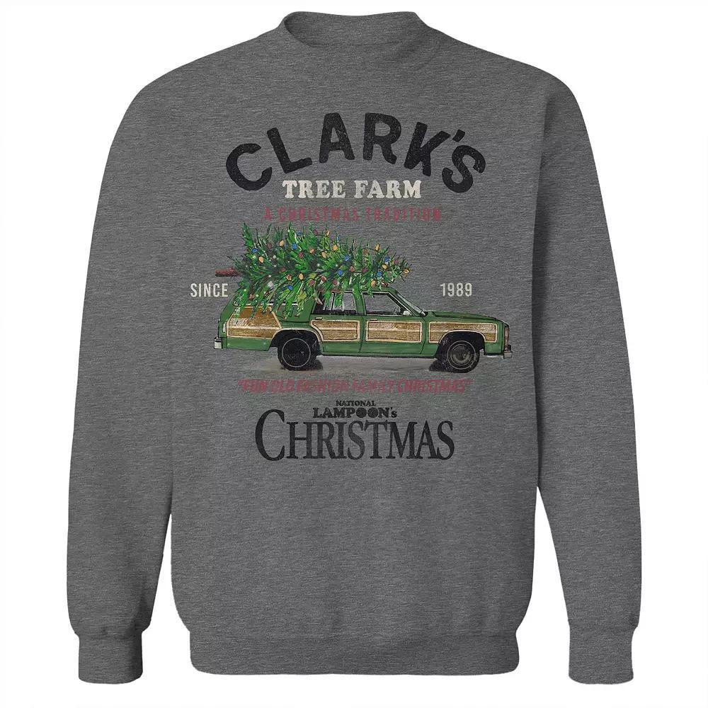 Men's Tree Farm Sign National Lampoon's Christmas Vacation Graphic Fleece Crew Sweatshirt,  Product Image