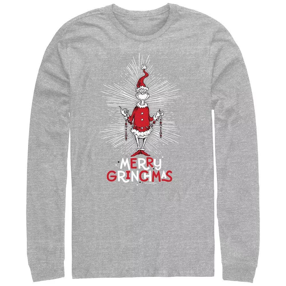Big & Tall Dr. Seuss Merry Grinchmas Long Sleeve Graphic Tee, Men's,  Product Image