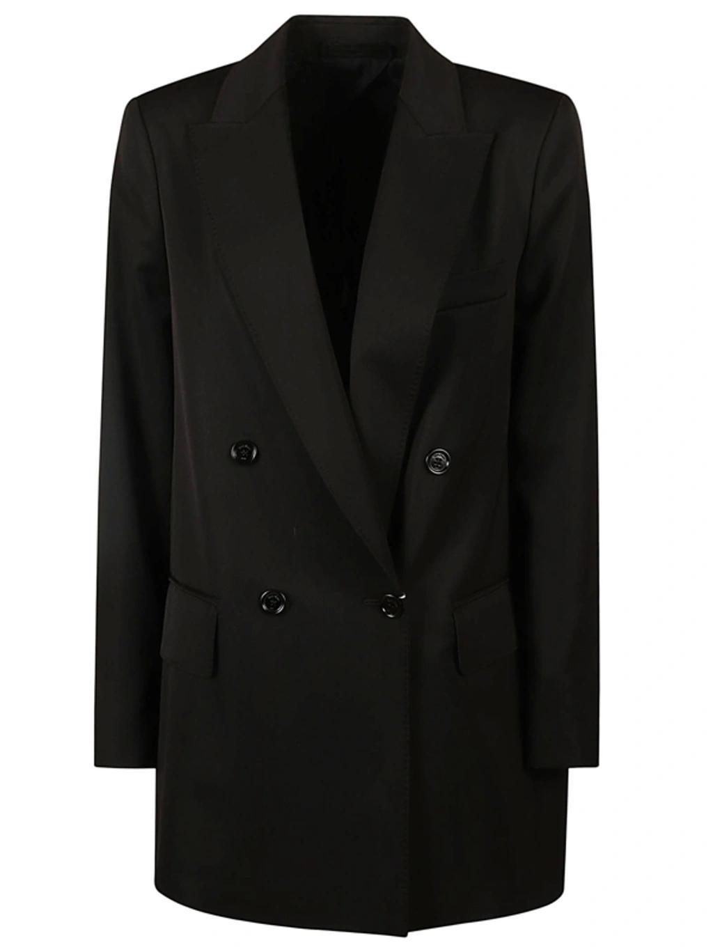 Levico Double-breasted Wool And Mohair-blend Twill Blazer In Black Product Image