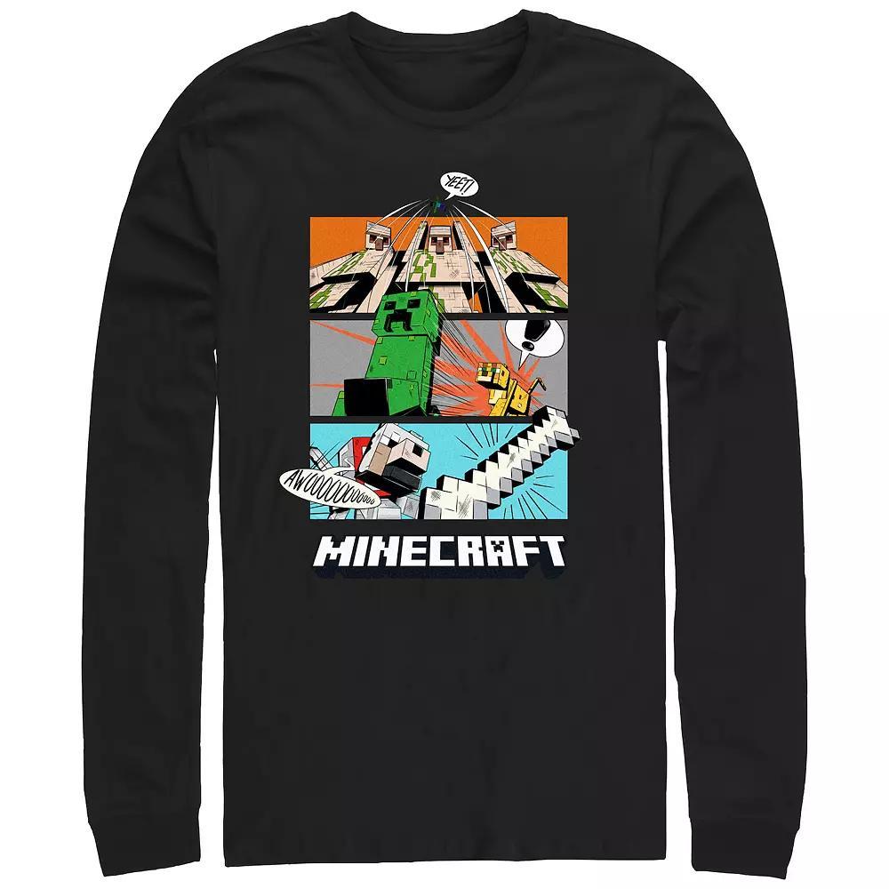 Men's Minecraft Scenes Panel Graphic Tee,  Product Image