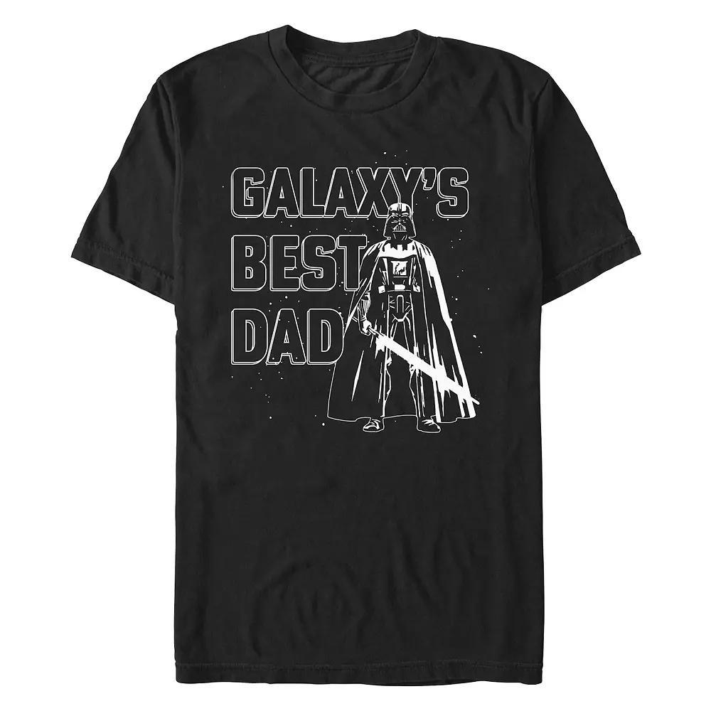 Men's Star Wars Darth Vader Galaxy's Best Dad Graphic Tee, Size: Large, Black Product Image