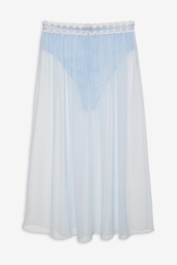 Dainty Doily Midi Skirt — Blue Product Image