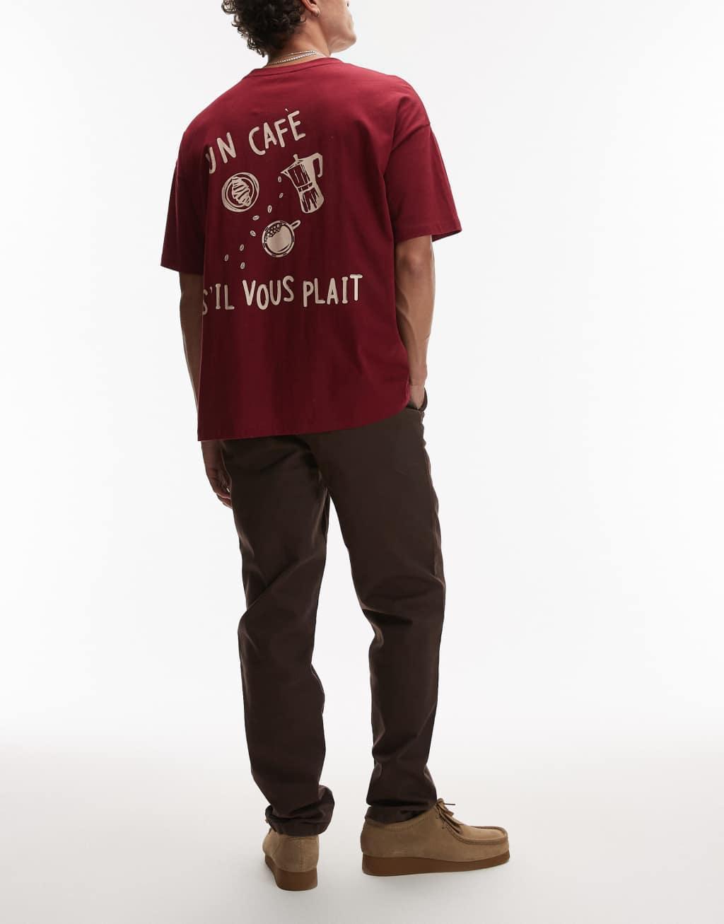 Topman slim chino pants in brown Product Image