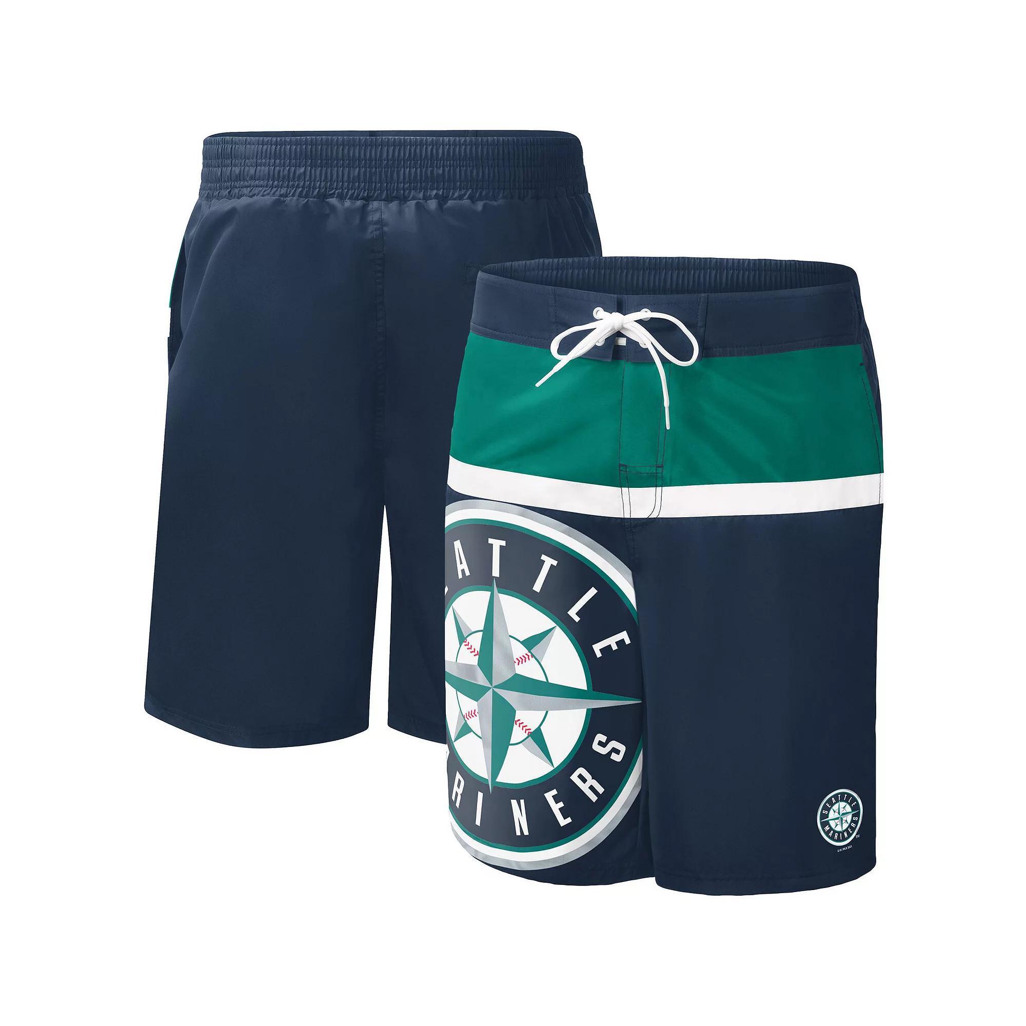 Men's G-III Sports by Carl Banks Navy Seattle Mariners Sea Wind Swim Shorts, Size: XL, Blue Product Image