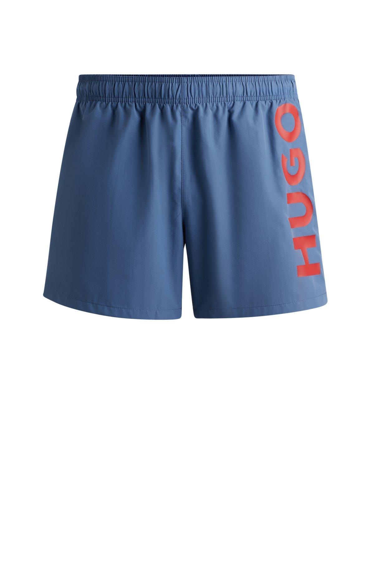 Fully lined swim shorts with vertical logo Product Image