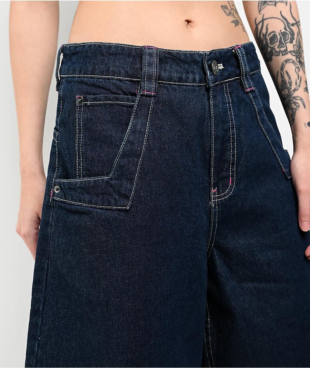 A.LAB Analog Star Turntable Denim Shorts Product Image