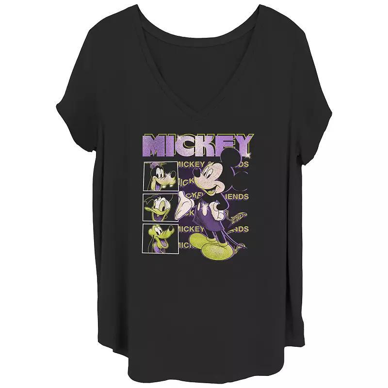 Disney's Mickey Mouse Rewind Mickey Juniors' Plus Graphic Tee, Women's, Size: 3XL, Black Product Image