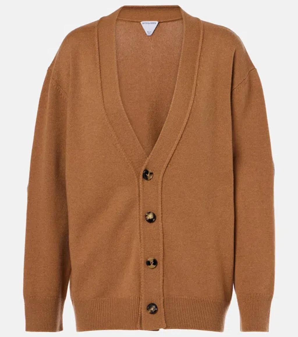 BOTTEGA VENETA Cashmere Cardigan In Beige Product Image