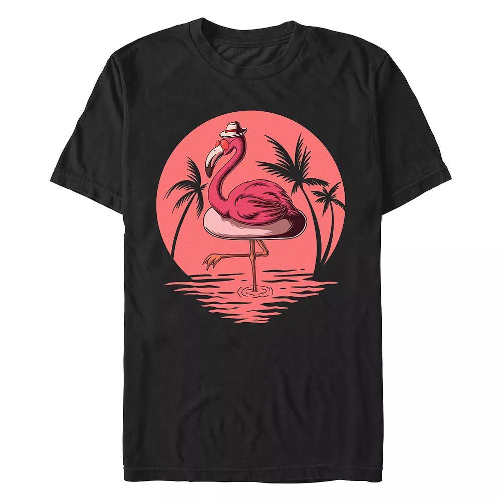 Big & Tall Flamingo Summer Chilling Graphic Tee, Men's,  Product Image