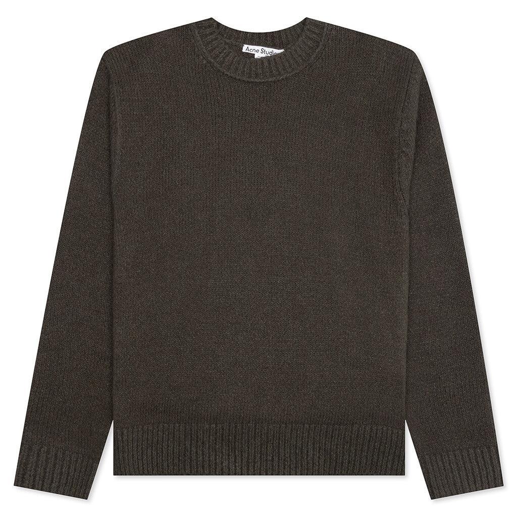 Wool Blend Crewneck Jumper - Forest Green Male Product Image