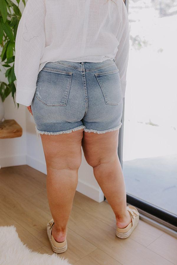 JUDY BLUE Maeve High Waist Distressed Shorts Curves Product Image