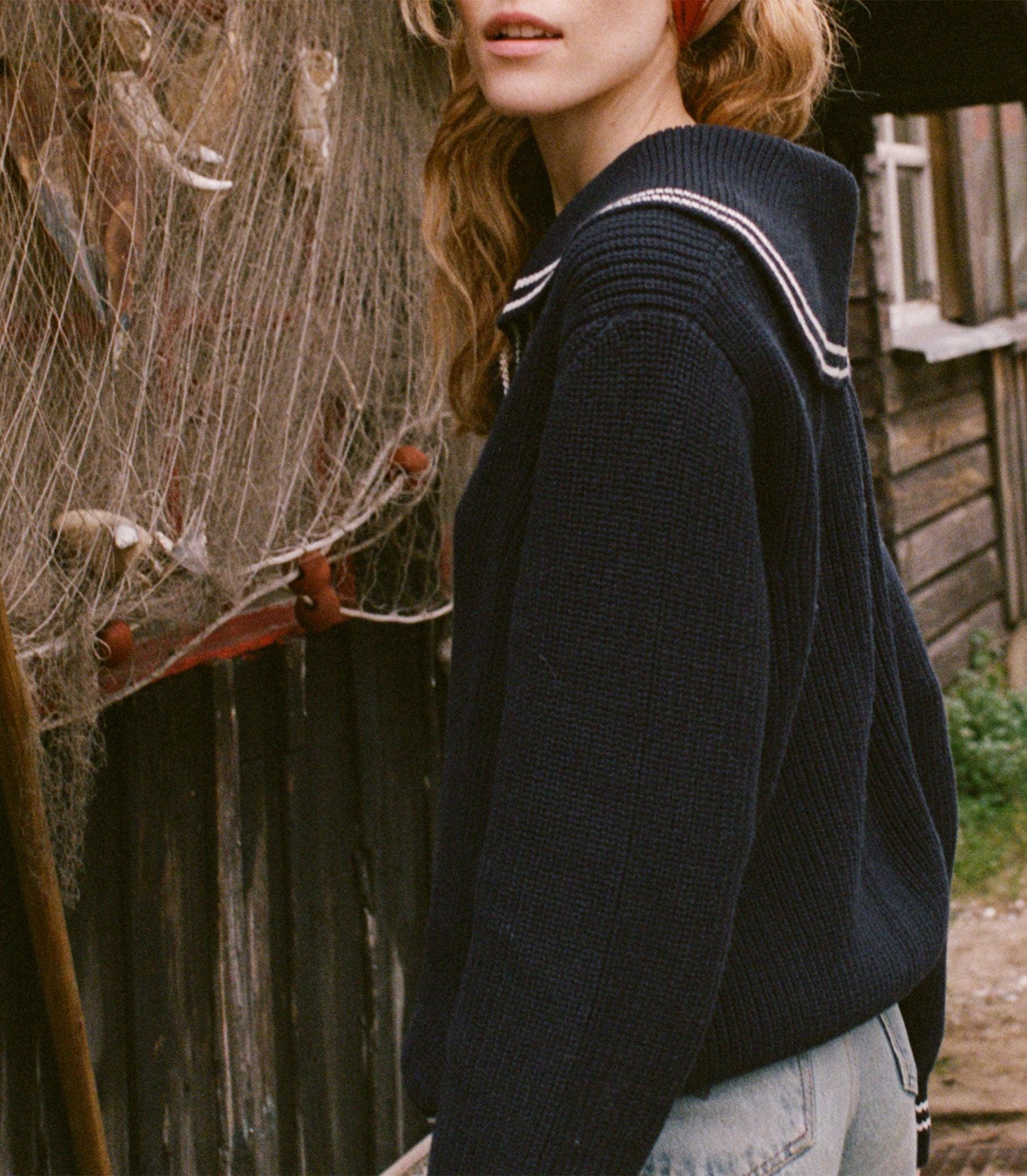 VOYAGE SWEATER -- DEEP NAVY Product Image