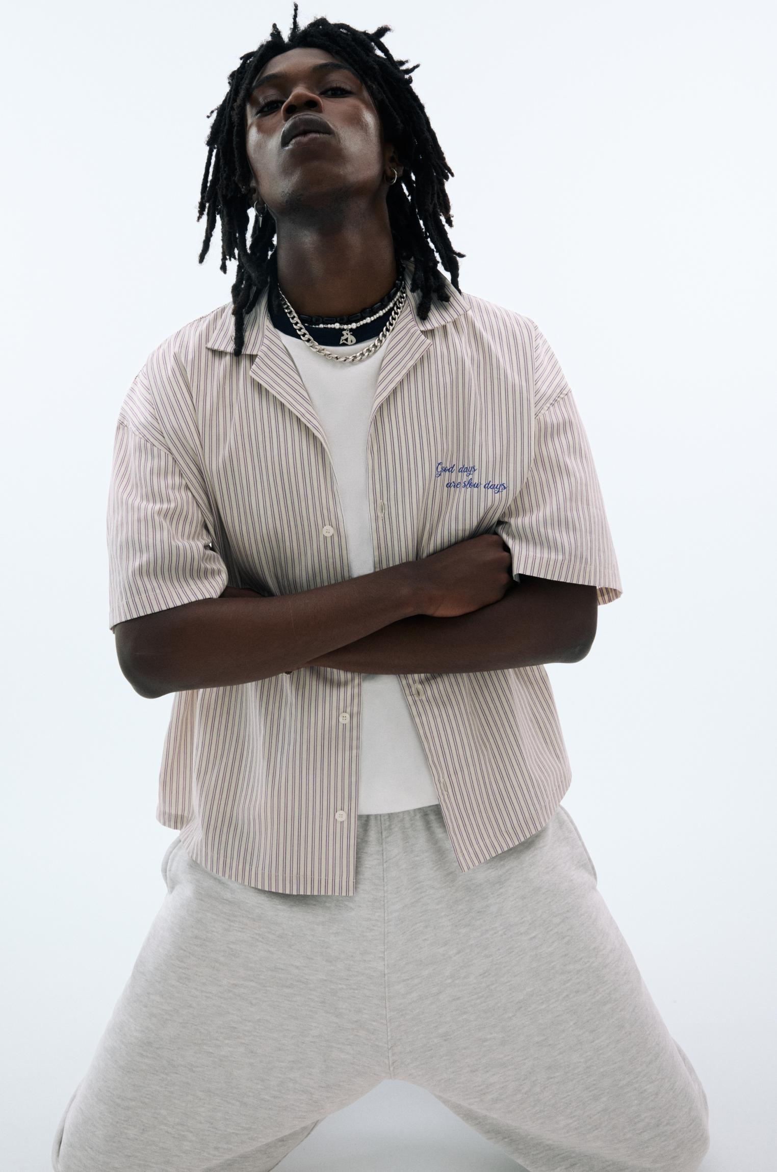 Striped short sleeve shirt Product Image