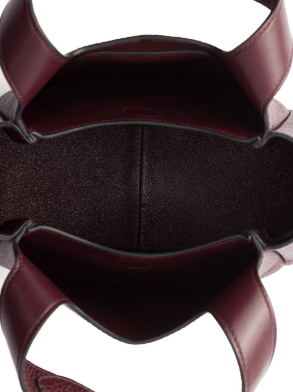 leather top-handle mini bag Product Image