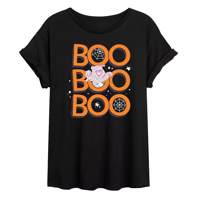 Juniors' Care Bears BOO Oversized Graphic Tee, Girl's, Size: Large, Black Product Image