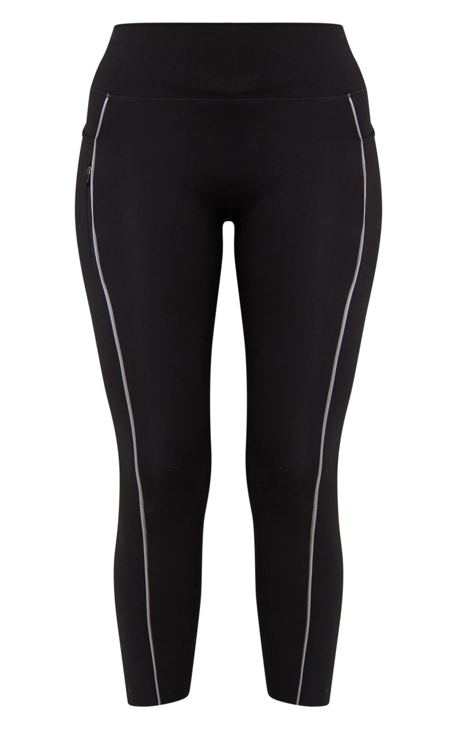 PLT RUN Black Sculpt Reflective Pocket Detail Legging Product Image