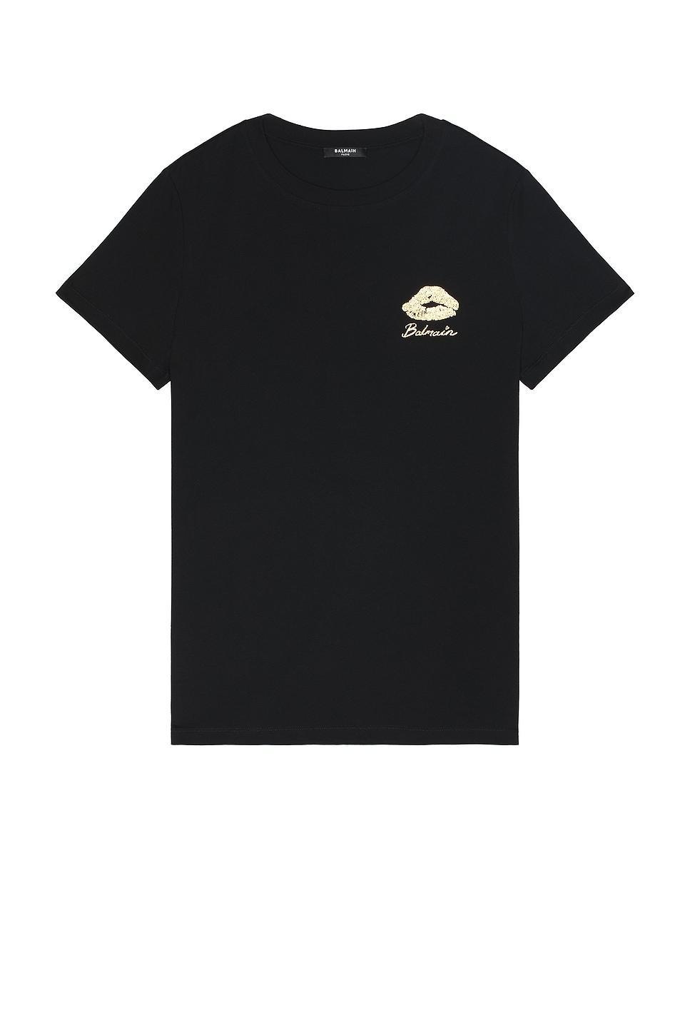 Gold Kiss Print Logo T-Shirt Product Image