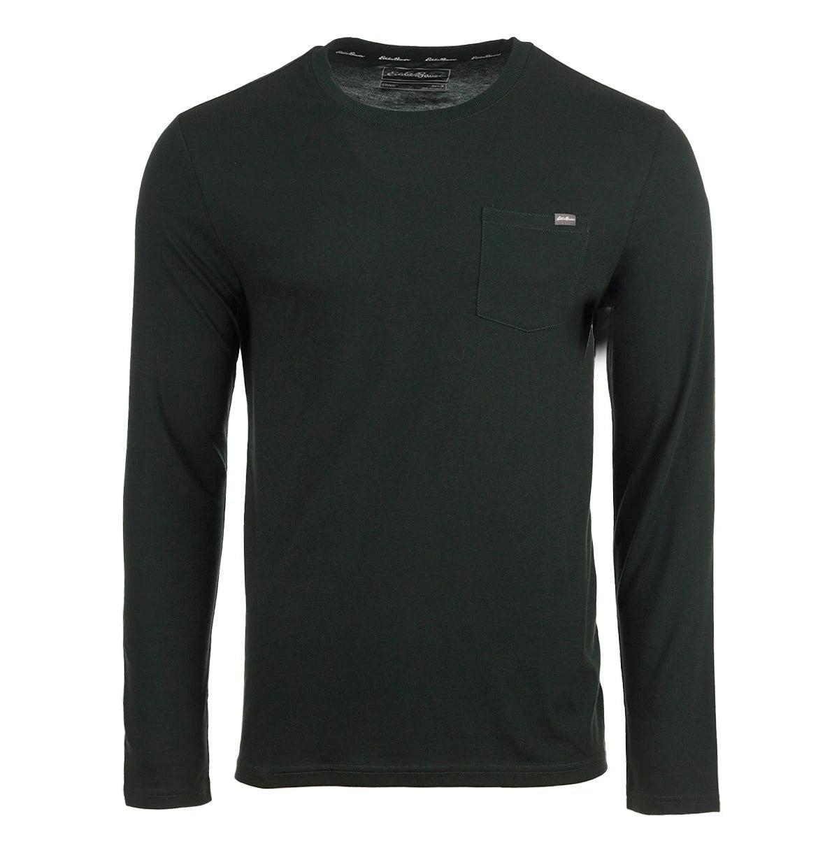 Eddie Bauer Men's Long Sleeve Jersey Crew with Chest Pocket Product Image