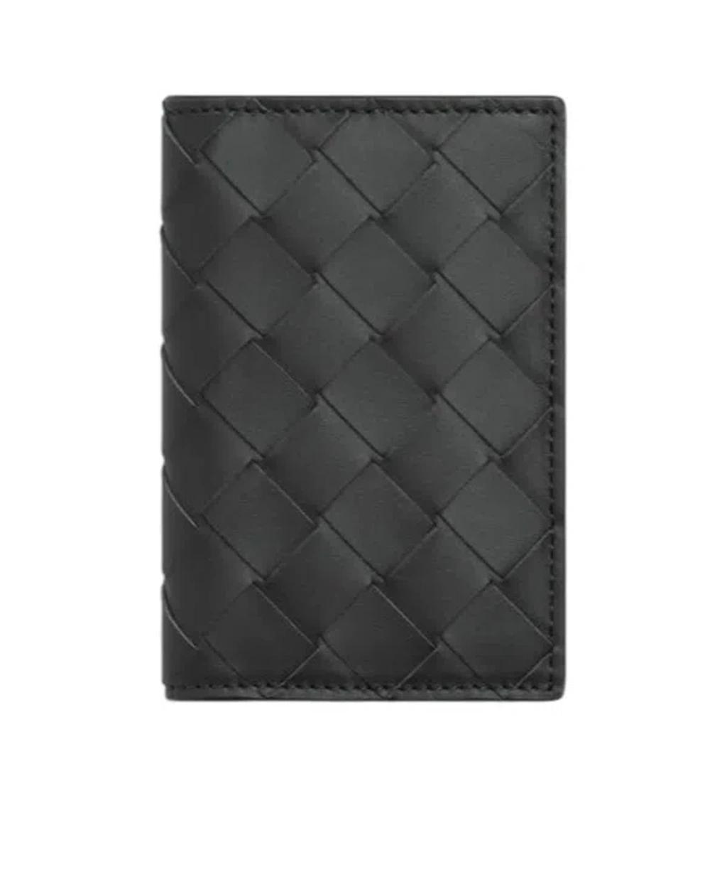 BOTTEGA VENETA Intrecciato Bi-fold Cardholder In Black Product Image