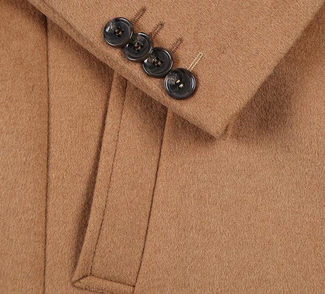 English Laundry Camel Fall/Winter Essential Slim Fit Overcoat Wool Blend Product Image