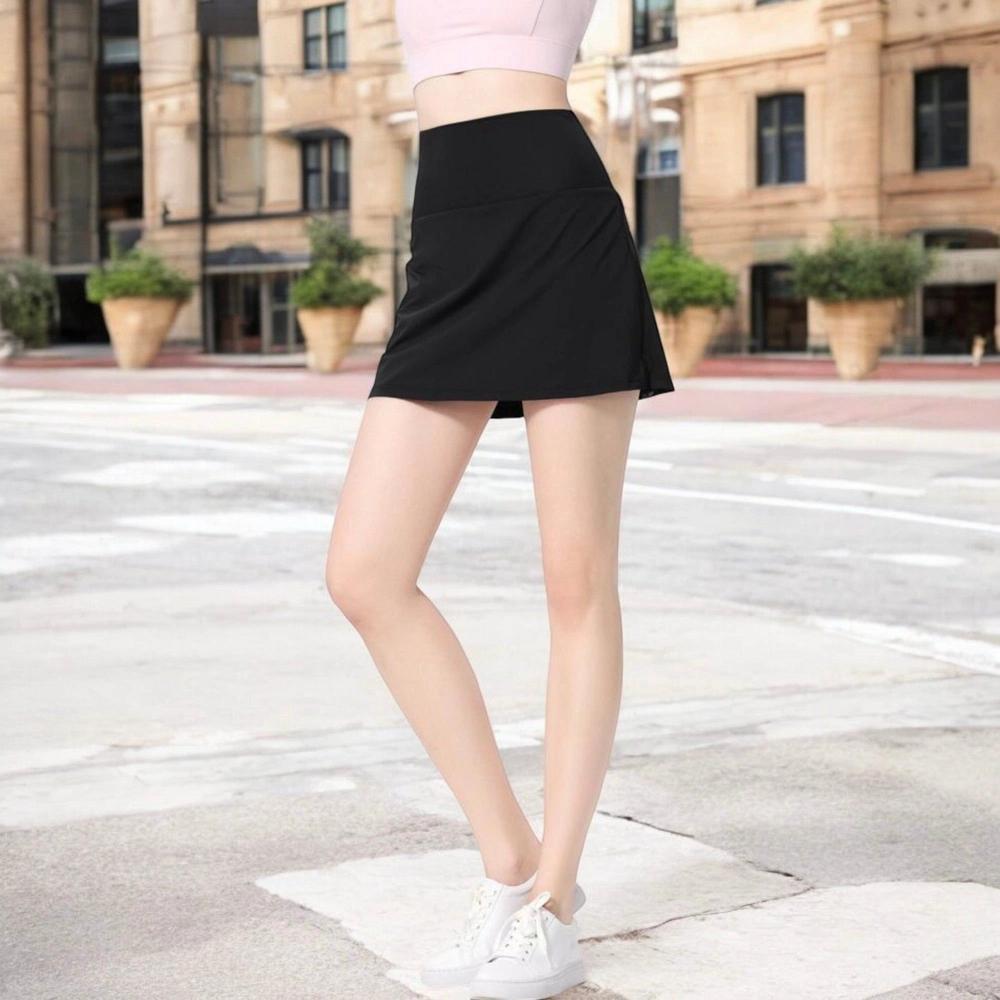 Anna-Kaci Women's High Waist Athletic Skort with Side Drawdtring and Back Pocket Product Image