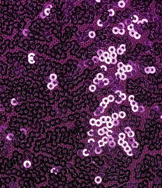 Honey and Rosie Sequin Lace-Up Back Cut-Out Long Dress Product Image