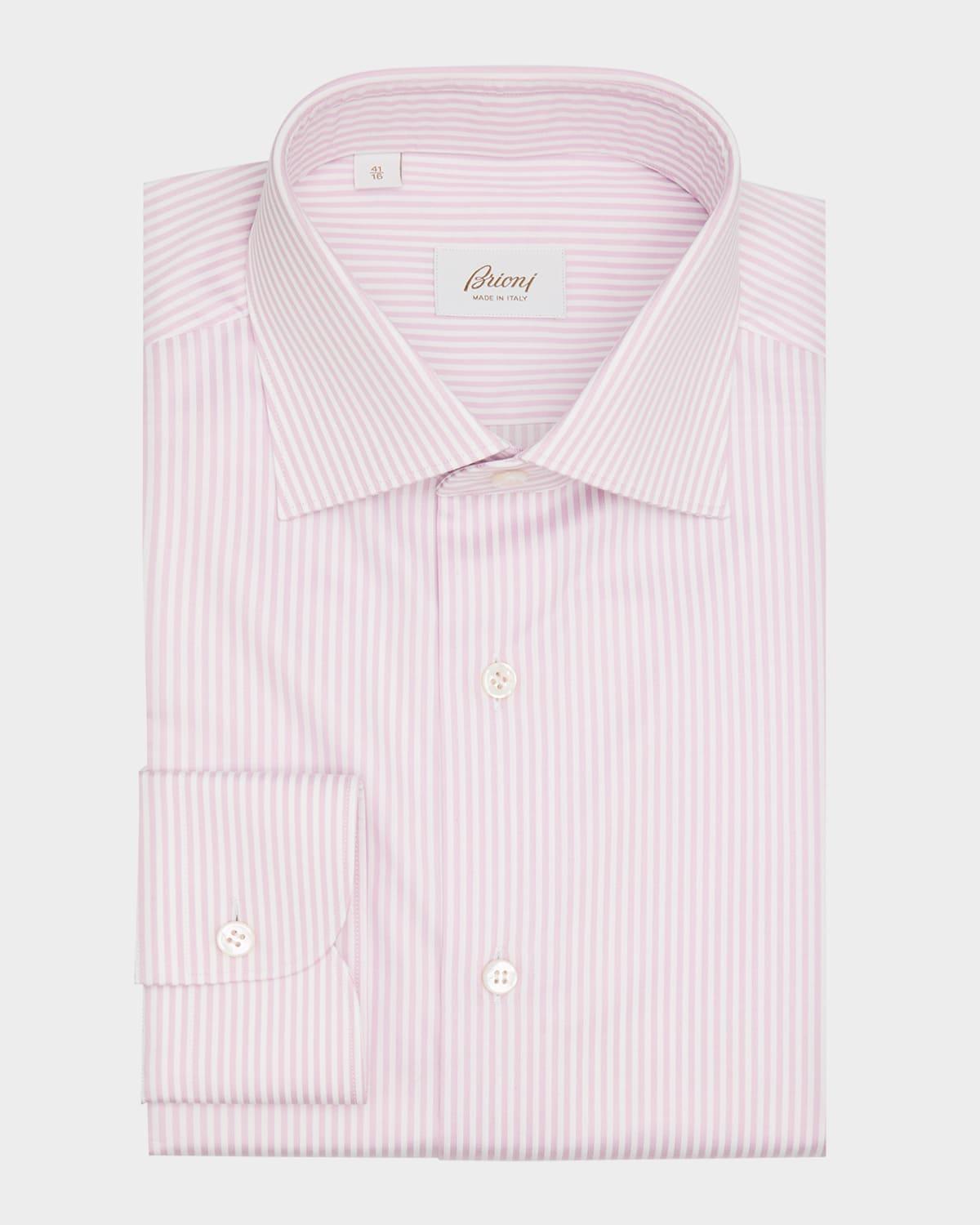 Mens Cotton Bengal Stripe Dress Shirt Product Image