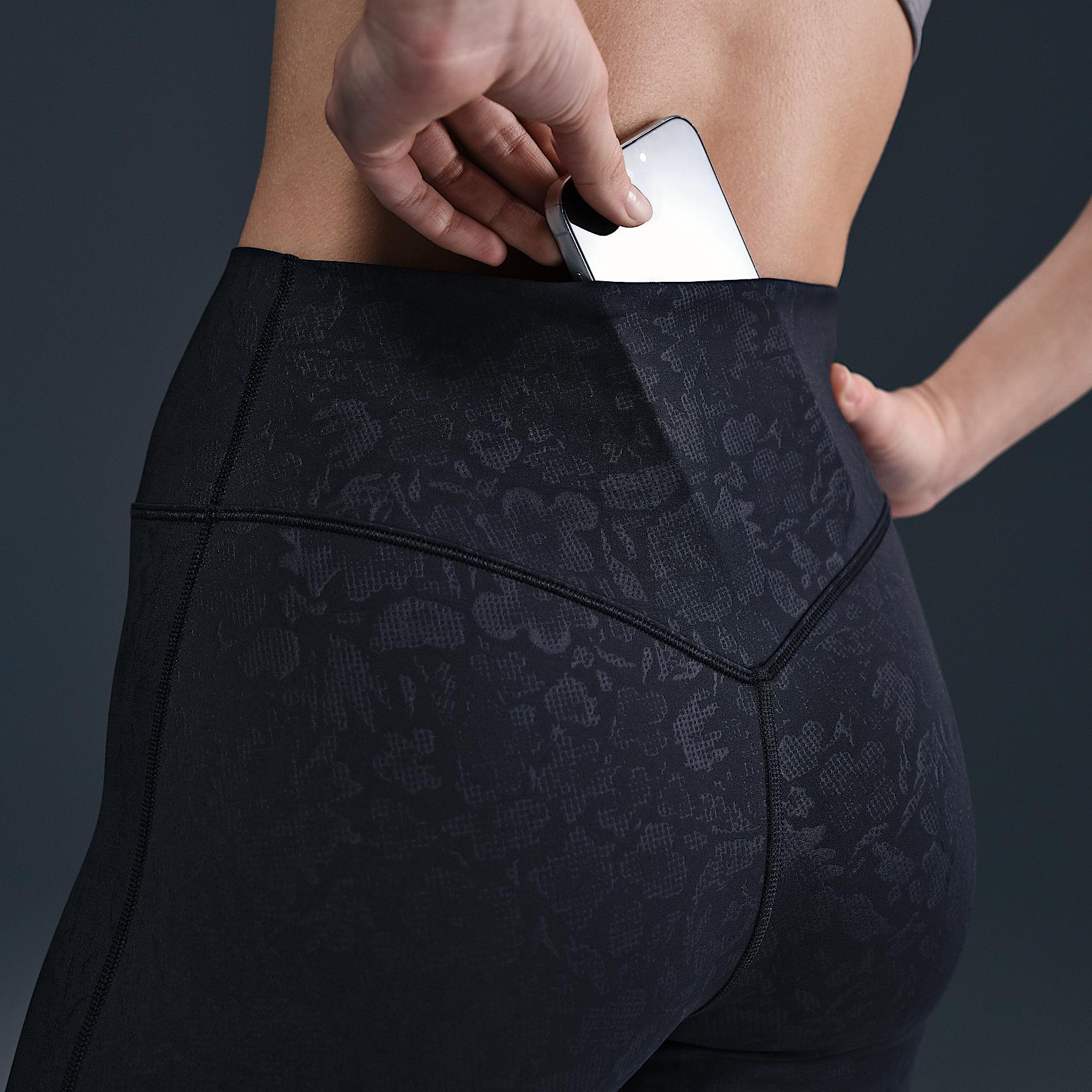 Nike Womens Universa High-Waisted 7/8 Floral Leggings with No Front Seam | HV1186-010 Product Image