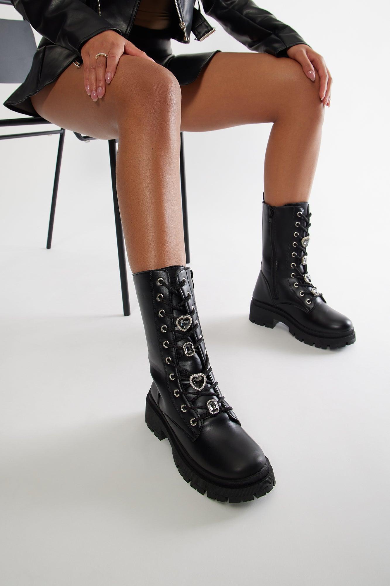 Judia Jewel Booties - Black Product Image