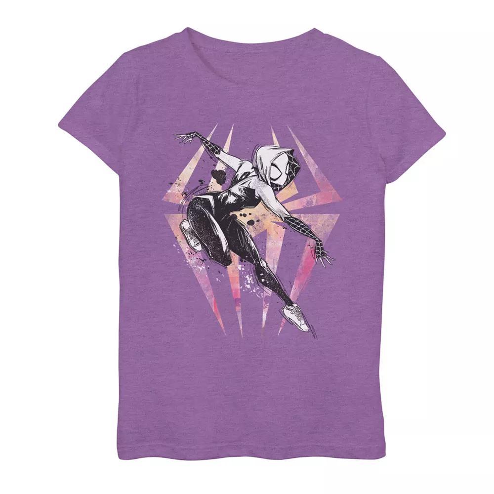 Girls 7-16 Marvel Spider-Man Across The Spider Verse Spider-Gwen Punk Graffiti Graphic Tee, Girl's,  Product Image