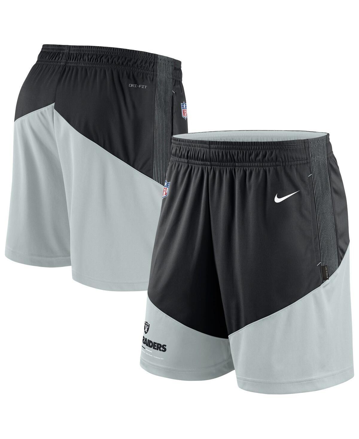 Mens Nike Black Las Vegas Raiders Sideline Primary Lockup Performance Shorts - Black Product Image