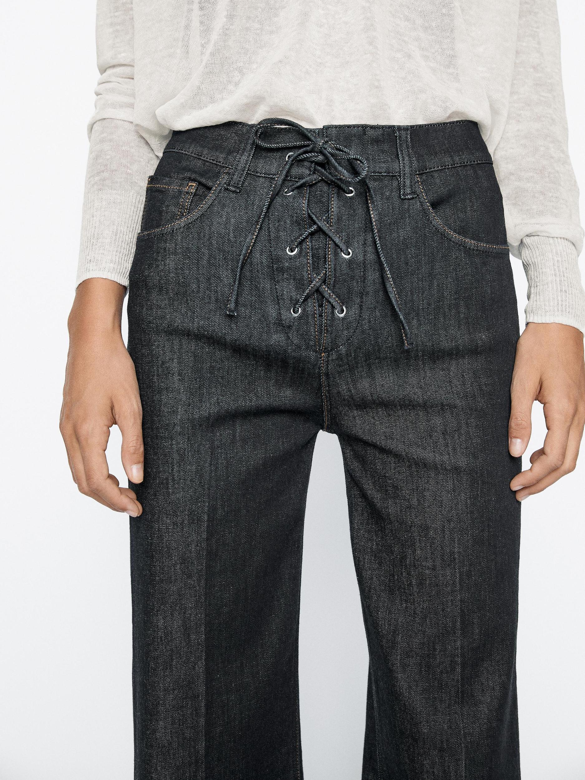 Flared high-waist jeans Product Image