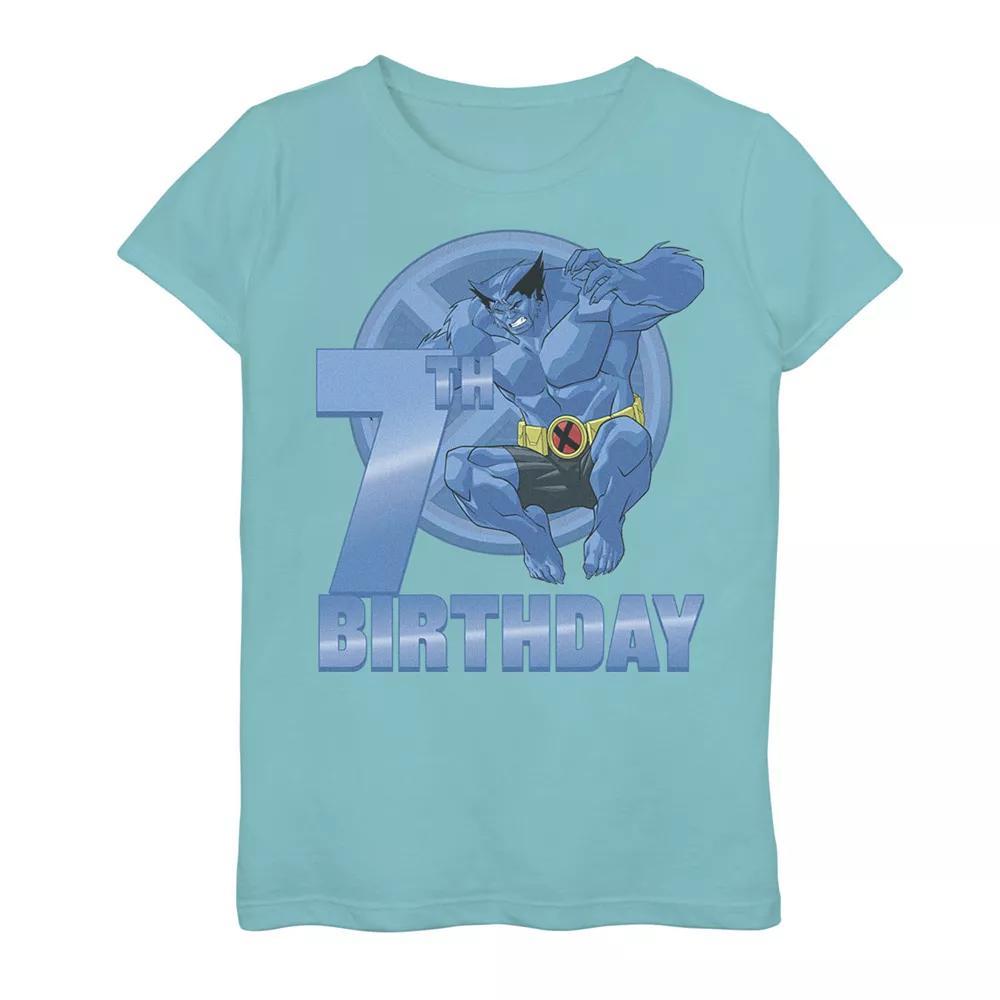 Girls 7-16 Marvel X-Men Beast 7th Birthday Badge Graphic Tee, Girl's,  Product Image
