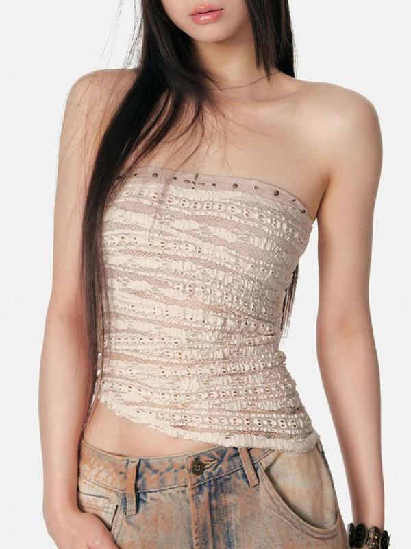 Lace Cross Bandeau Top Product Image