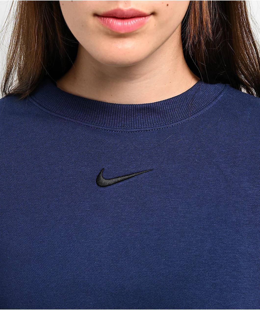 Nike Sportswear Phoenix Fleece Midnight Navy Oversize Crewneck Sweatshirt Product Image