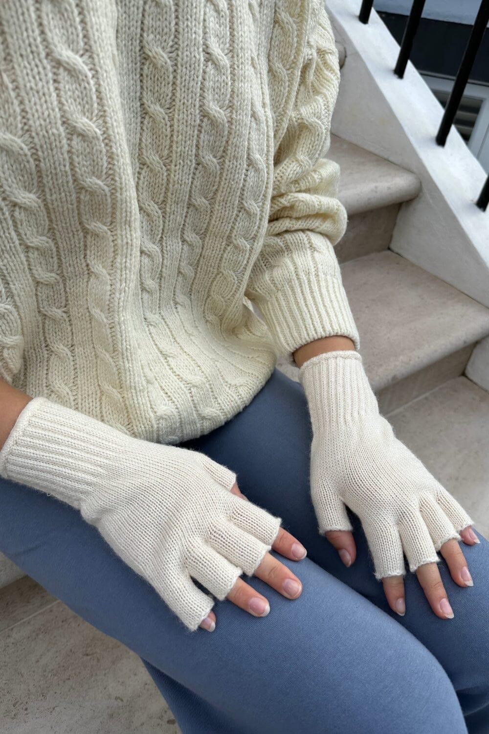 Fingerless Wool Gloves Product Image